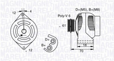 MAGNETI MARELLI 063377005010 -  Генератор